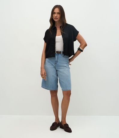 Blusa en Viscolino con Cuello y Sin Sisa 2