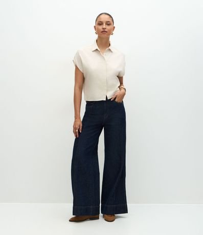 Blusa en Viscolino con Cuello y Sin Sisa 3