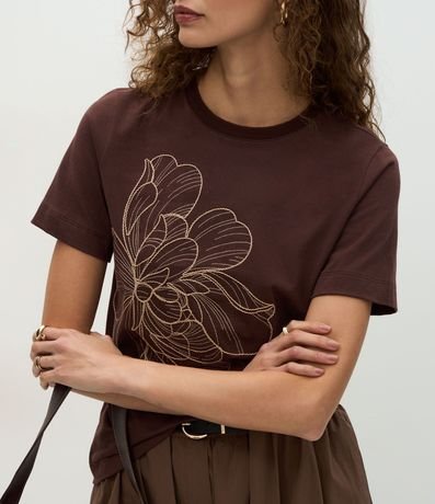 Blusa en Algodón con Bordado de Flor 4