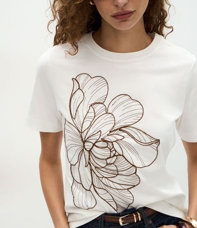 Blusa en Algodón con Bordado de Flor 7
