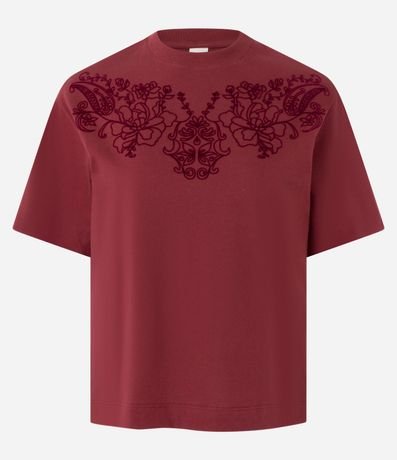 Blusa en Algodón con Arabesco de Flores 5