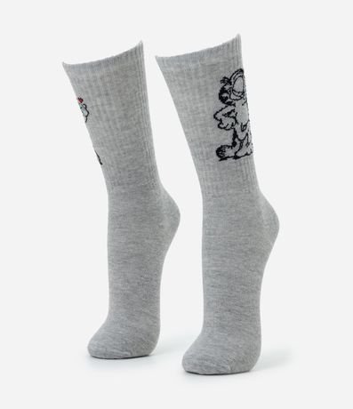 Media en Algodón con Estampa de Garfield