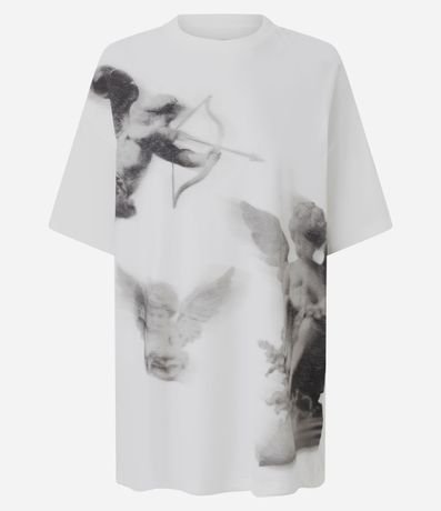 Remera Boxy en Algodón con Estampa de Angeles 5