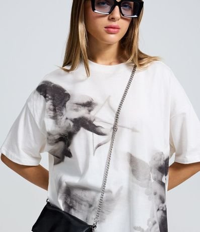 Remera Boxy en Algodón con Estampa de Angeles 3