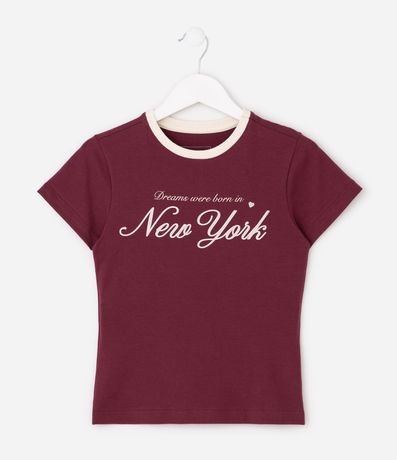 Baby Look Infantil con Lettering New York – Talle 5 a 16 años 2