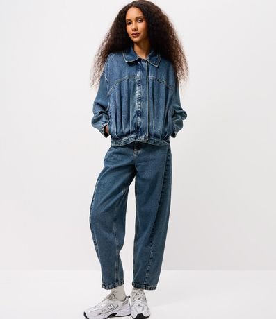 Campera Jeans con Pliegues Delanteros y Posteriores 2