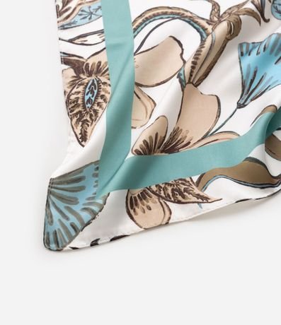Pañuelo en Satén con Estampado Floral 3