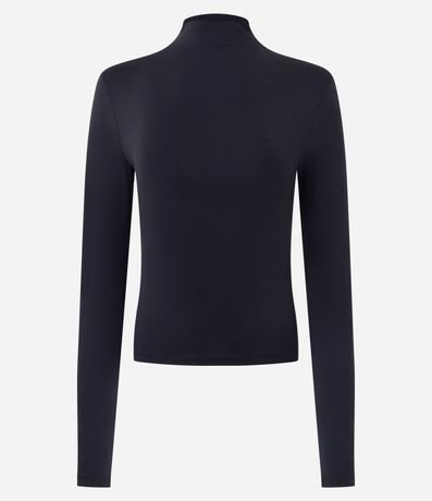 Blusa en Poliamida con Cuello Alto