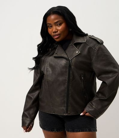 Campera PU Biker Oversized Curve & Plus Size 1