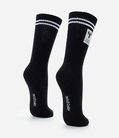 Media Caña Larga en Algodón con Estampa de Smiley 3