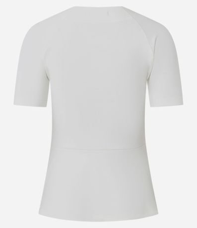 Blusa Femenina en Punto Roma con Peplum y Cinturón 4