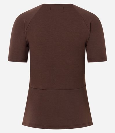 Blusa Femenina en Punto Roma con Peplum y Cinturón 3