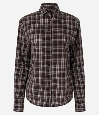 Camisa de Cuadros en Tricolina con Manga Larga 5