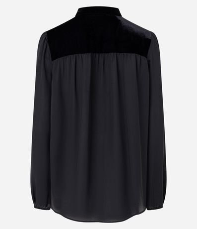 Blusa con Recorte Superior en Terciopelo 7