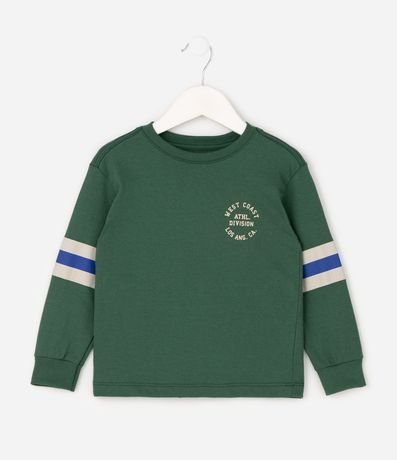 Remera Infantil Manga Larga Rayada con Lettering – Talle 1 a 6 años