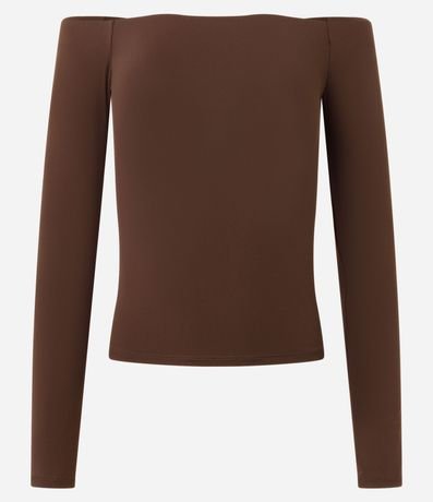 Blusa Básica Off Shoulder en Microfibra 5