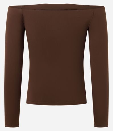 Blusa Básica Off Shoulder en Microfibra 6