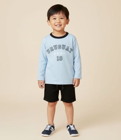 Remera Infantil Deportiva Estampa de Uruguay – Talle 1 a 5/6 años