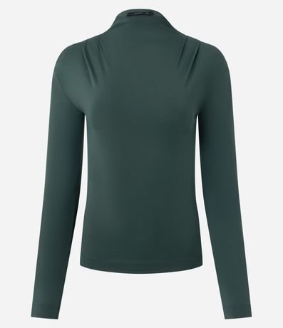 Blusa en Poliamida con Pliegues en los Hombros 5