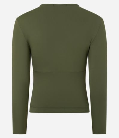 Blusa en Poliamida con Escote en V y Mangas Largas 6