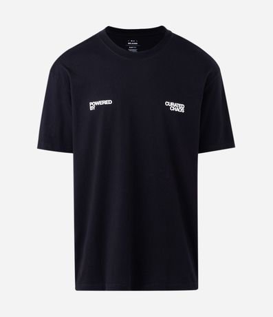 Remera Relaxed Manga Corta en Algodón con Estampado Toca-Discos Vinil 6