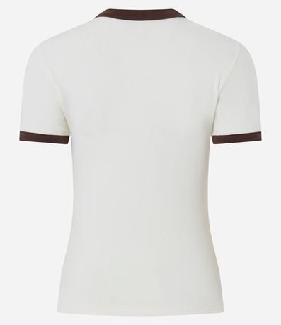 Remera con Detalles Constrastantes y Estampa Lettering Tokyo 6