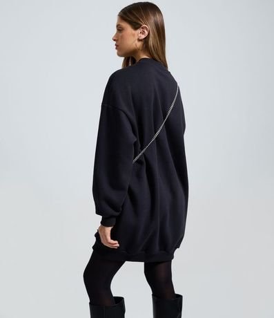 Vestido Corto en Algodón con Cuello Alto 4