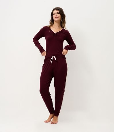 Pantalón de Pijama Jogger en Viscolycra con Cintura Elástica 2