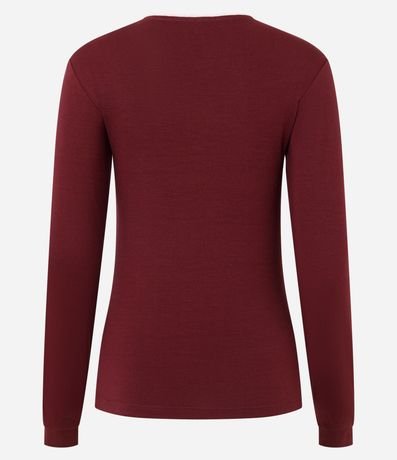 Blusa de Pijama Larga en Viscolycra con Escote V y lazo 6