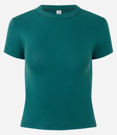 Blusa Ajustada en Algodón con Mangas Cortas 4