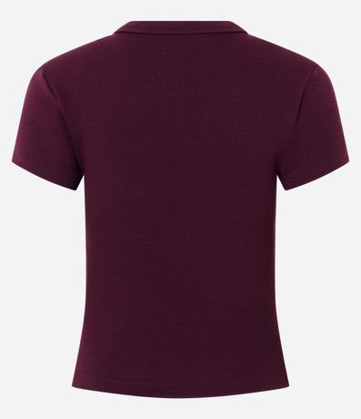 Blusa Ajustada en Algodón con Mangas Cortas 4