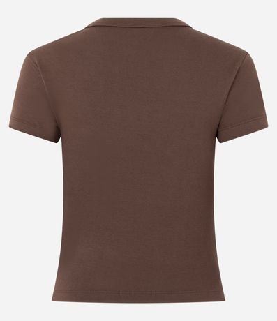 Blusa Ajustada en Algodón con Mangas Cortas 3