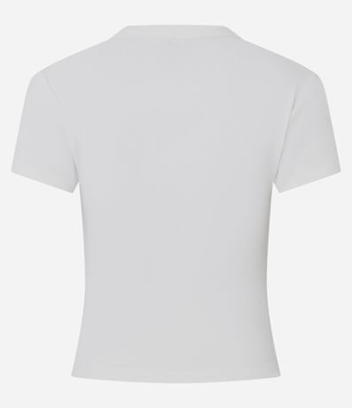 Blusa Ajustada en Algodón con Mangas Cortas 4