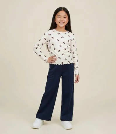 Blusa Manga Larga en Rib con Estampa de Cerezas - Talle 5 a 14 años 4