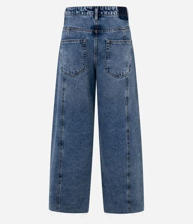 Pantalón Wide en Jeans con Cintura Mediana y Recortes 6