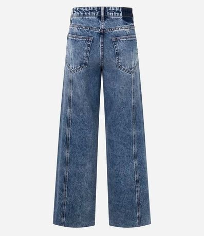 Pantalón Wide en Jeans con Cintura Mediana y Recortes 6