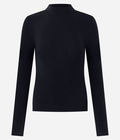 Blusa Básica en Rib con Cuello Alto 2