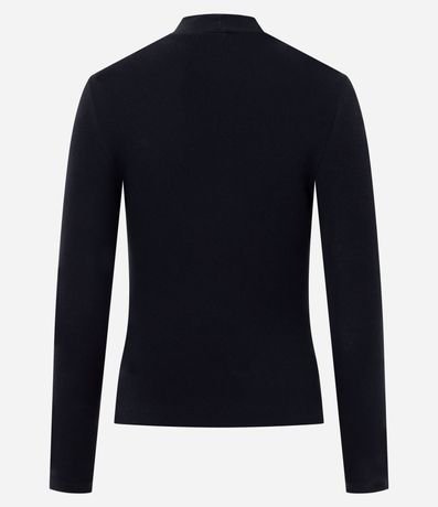 Blusa Básica en Rib con Cuello Alto 4