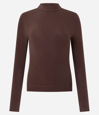 Blusa Básica en Rib con Cuello Alto 2