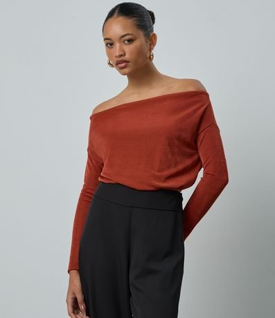 Blusa Hombro a Hombro en Rib 3