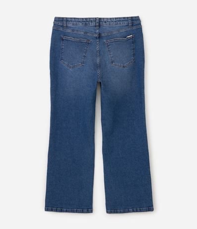 Pantalón de Jean Recto con Elastano y Efecto Laser 6