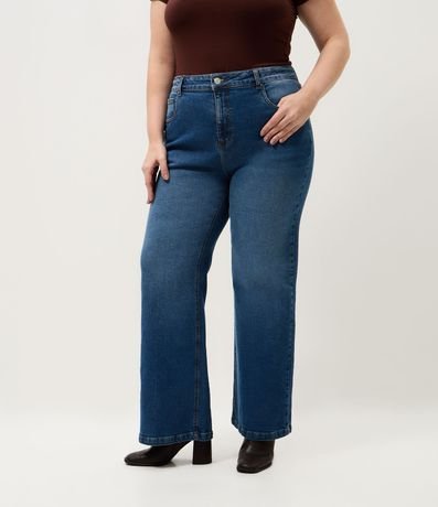 Pantalón de Jean Recto con Elastano y Efecto Laser 2