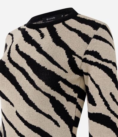 Suéter en Punto con Estampa Animal Print 2