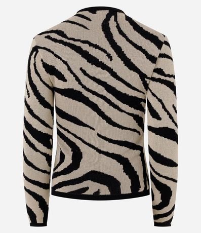 Suéter en Punto con Estampa Animal Print 3