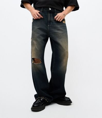 Pantalón de Jean Super Baggy con Rasgos 2