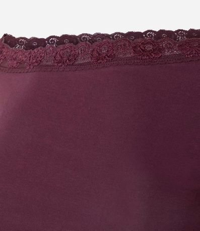 Blusa en Algodón con Escote y Ruedo de Encajes 6