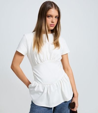Blusa en Ponto Roma con Recorte Corsetado 3