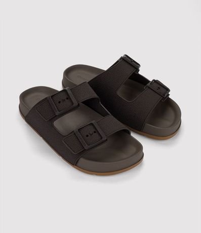 Ojota Slide Liso con Hebillas Ajustables 1