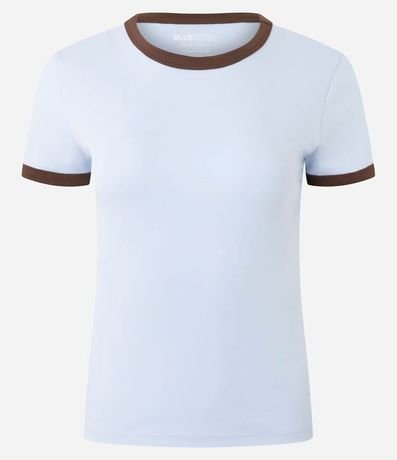 Blusa Baby Look con Mangas y Cuello Contrastantes 6