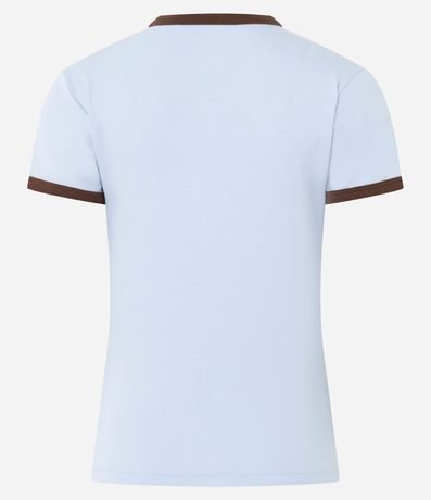 Blusa Baby Look con Mangas y Cuello Contrastantes 6